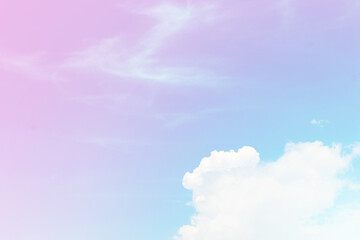 Beautiful sky and clouds in pastel tones.