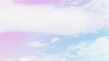 Beautiful sky and clouds in pastel tones.