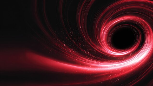Red spiral vortex against dark background