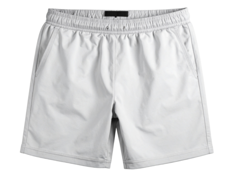 Wrinkled Men’s Cotton Boxer Shorts Laid Out Casually, Light Heather Gray, Transparent PNG