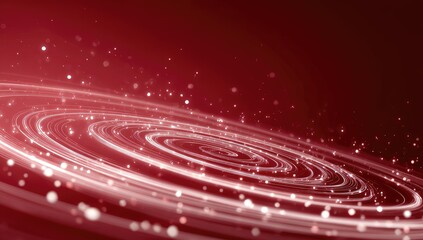 Abstract swirling spiral, light trails on deep red background
