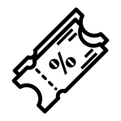 coupon Line Icon
