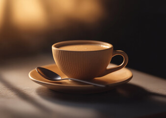 brown and hot coffee concept or background