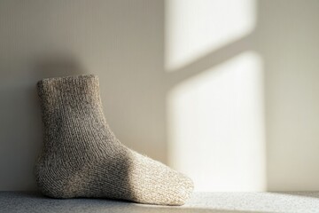 isolated sock with a copy space