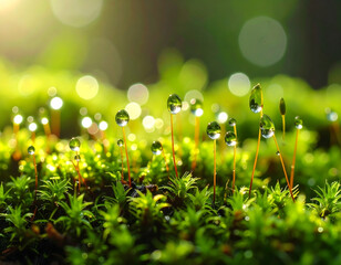 Obraz premium Blurred lush greenery