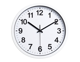 Fototapeta premium Modern Wall Clock Isolated on Transparent Background