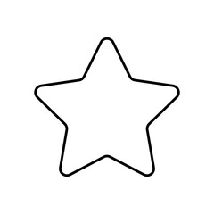 Star Favorite Rating Review Line Icon
