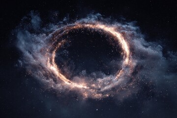 Fiery ring of light in a cosmic cloud