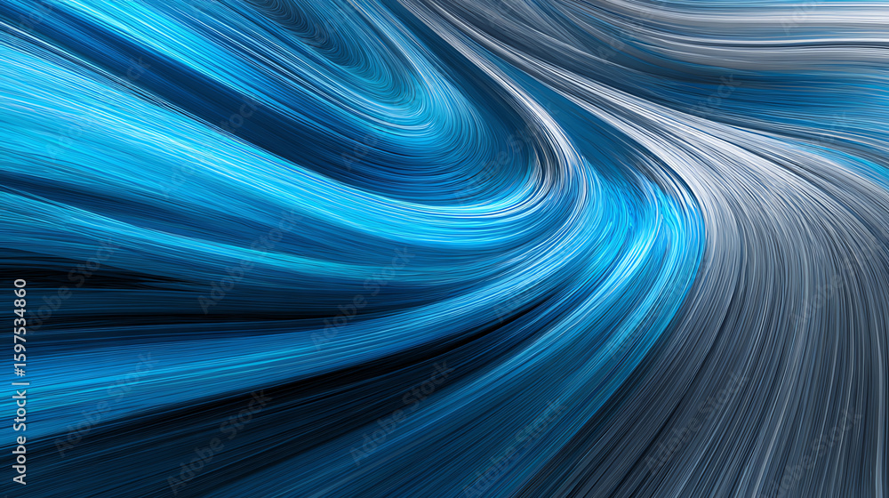 Aufkleber a mesmerizing abstract wave pattern showcasing dynamic blue and gray hues, perfect for backgrounds a
