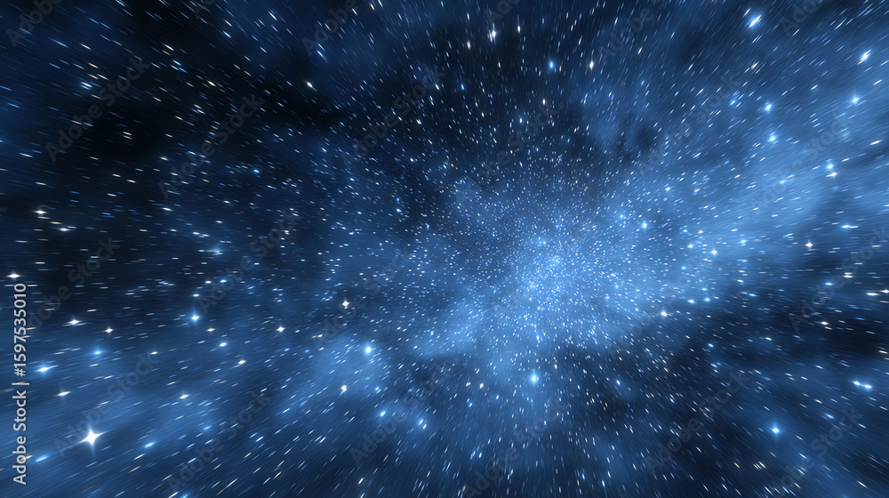 Poster a mesmerizing view of deep space filled with countless stars and ethereal galaxies creating an infin