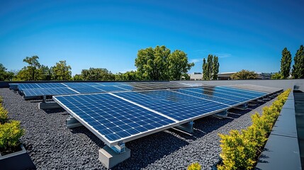 Solar panels installed on rooftops convert sunlight into electricity supporting clean renewable power generation for households businesses and public infrastructure systems
