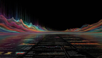 Abstract data visualization landscape