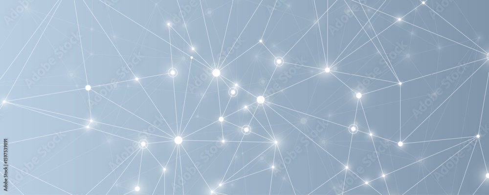 Poster global network connection concept. big data visualization. social network communication in the globa
