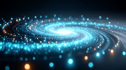 Abstract Spiral Galaxy-like Pattern with Bright Lights