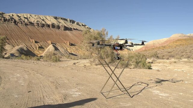 Flying Up Hexacopter. Radio controlled hexacopter flying machine