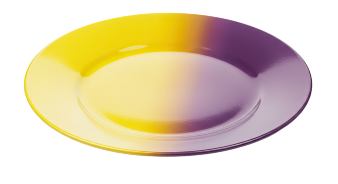 Yellow and Purple Ombre Dinner Plate.