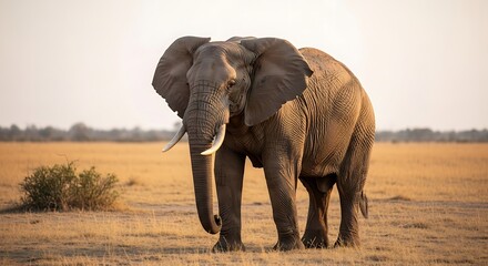 Obraz premium A camera lens rests on a dark surface, reflecting light, with a gray background providing a clean, minimalist composition.