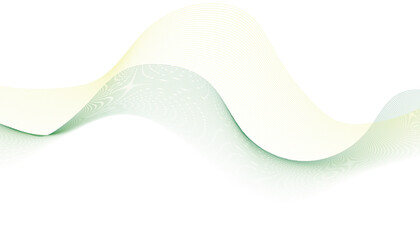 Green and Yellow Abstract Wave Background with Smooth Lines