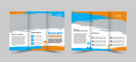 Travel Trifold Brochure Template Design