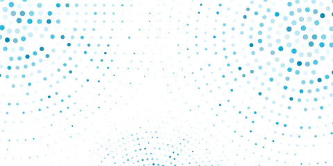 Modern blue background frame of geometric shapes. Circular ornament abstract modern