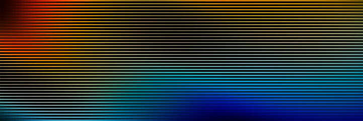 Neon color glitch and noise gradient effect. Retro film screen grain texture. Nostalgic digital 90s aesthetic. Stripe transition background