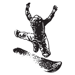 Fototapeta premium Dynamic Skateboarding Action Illustration - Extreme Air Jump Art