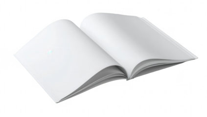 Open book, blank pages, white (1)