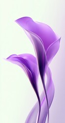 Abstract,  purple calla lilies, flowing petals