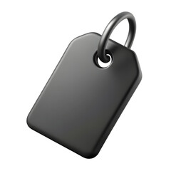 Fototapeta premium Black Price Tag with Ring for Product Promotion and Retail Sales Advertisement Isolated