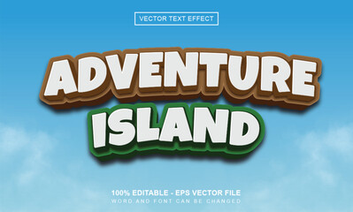 Adventure island text Effect