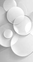 Abstract layered circles in light gray