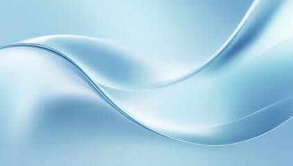Fototapeta premium Light blue, smooth flowing curves