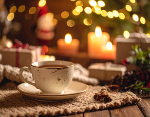 Vintage teacup, Generated image