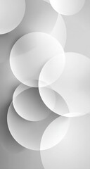 Abstract background of layered circles in light gray and white