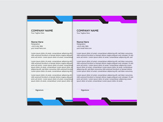 Corporate letterhead design template