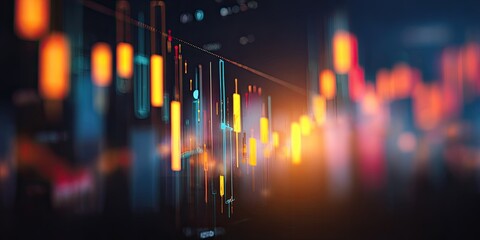 Abstract financial chart display