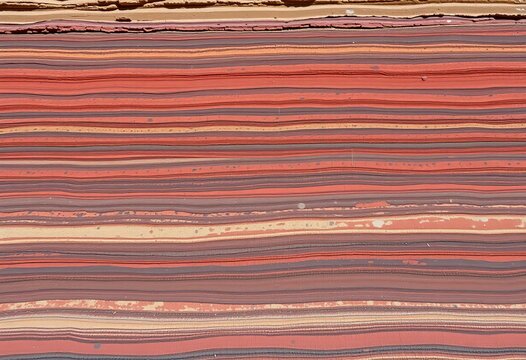 Linear banded iron formation, showing alternating layers of iron oxides and chert,  stripes,   texture