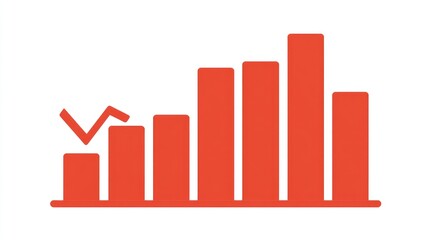 Decline in bar graph, marked with a downward trend