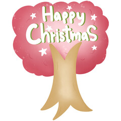 Christmas tree hand drawn illustration 