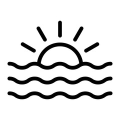 sunset Line Icon
