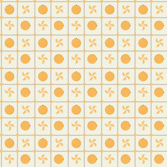 Fresh Oranges seamless pattern with wavy lines
