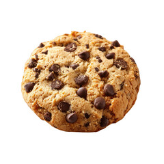 Round chocolate chip cookie, light brown