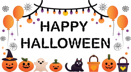 Halloween set vector outline and shape