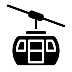 Fototapeta premium cablecar Solid icon