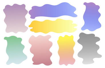 手書きの不気味色　うねうね四角形背景