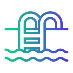 pool Line Gradient Icon