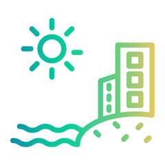 resort Line Gradient Icon
