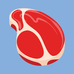 Raw Meat Illustration Vector. Raw steak beef vector Icon. beef illustration icon