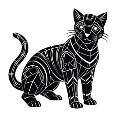 Obraz premium A striking black and white cartoon zebra vector illustration