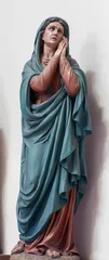 Fototapete Rund PIACENZA, ITALY - MAY 21, 2025: The Statue of Virgin Mary in the church Chiesa del Corpus Domini by Giovanni Ghernardi (1758).  © Renáta Sedmáková